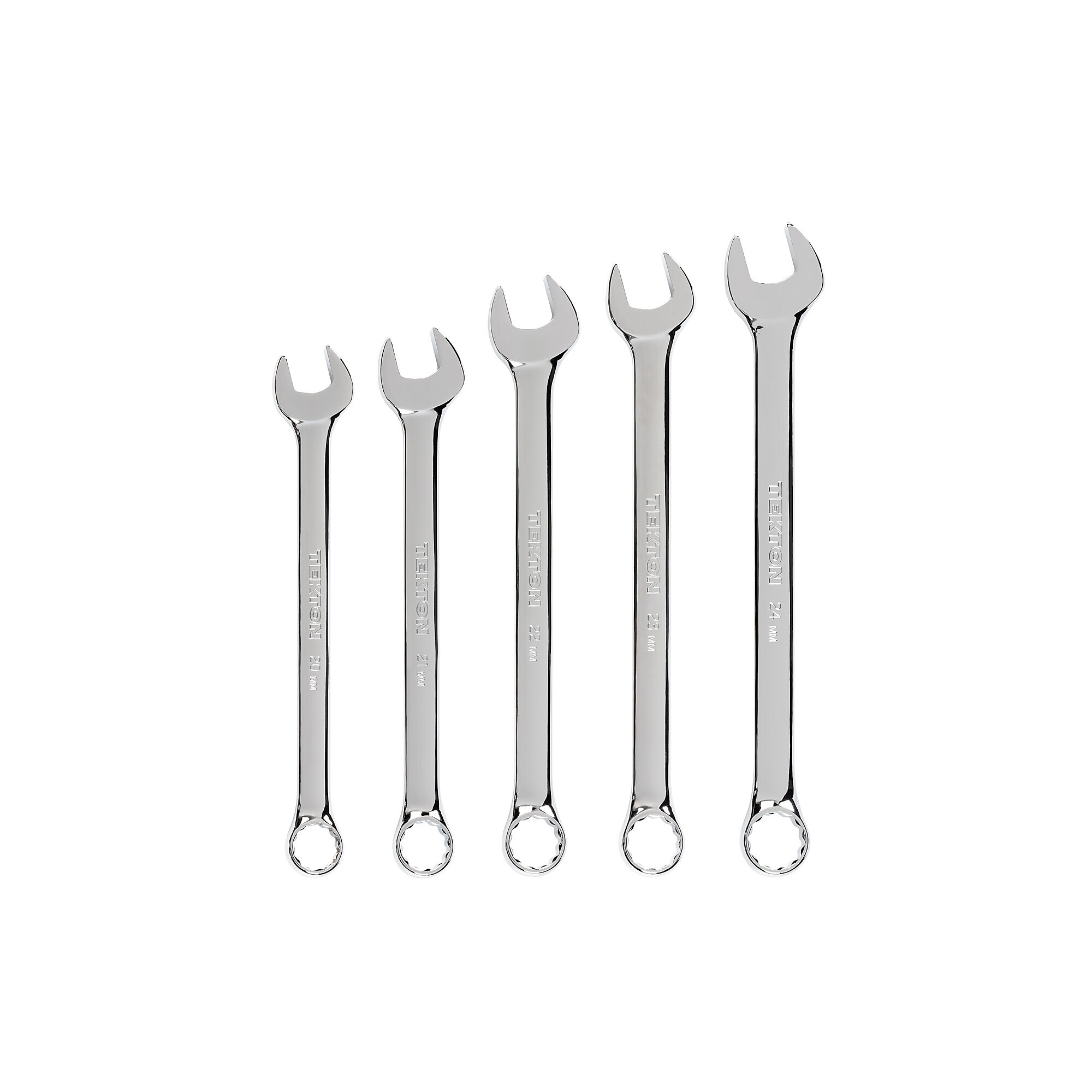 TEKTON Combination Wrench Set, 5-Piece (20 - 24 mm) | WCB90212